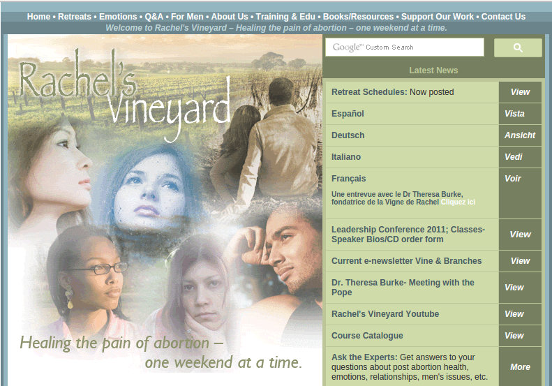 www.rachelsvineyard.org